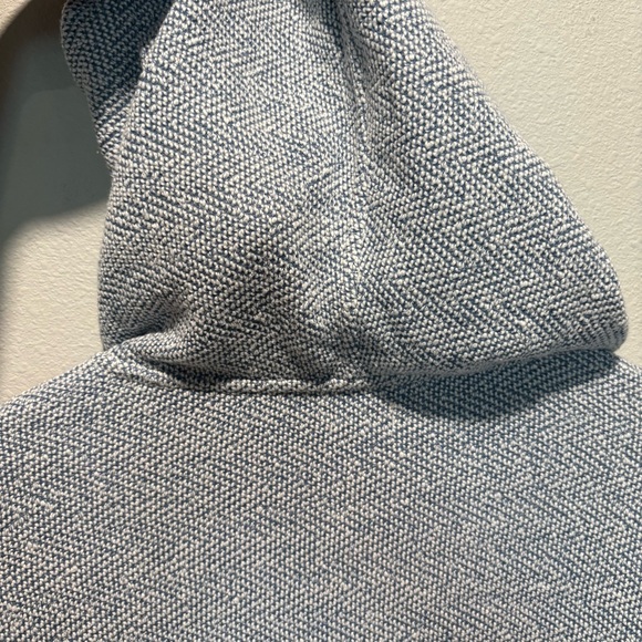 Faherty Beach Terry Hoodie Whitewater Blue Pocket Size L Lounge Cozy Casual - Picture 9 of 10
